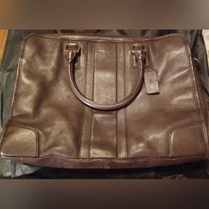 Coach Dark Brown Leather Briefcase